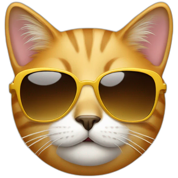 Cat with sunglasses emoji