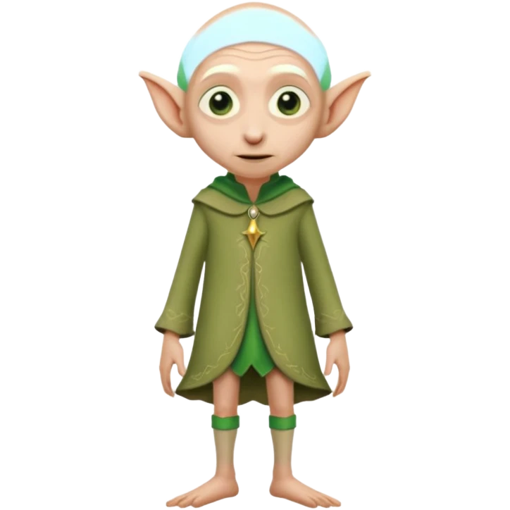 Dobby standing up without hair emoji