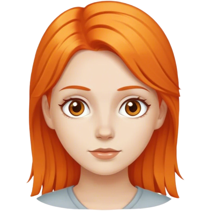 White girl with orange hair  emoji