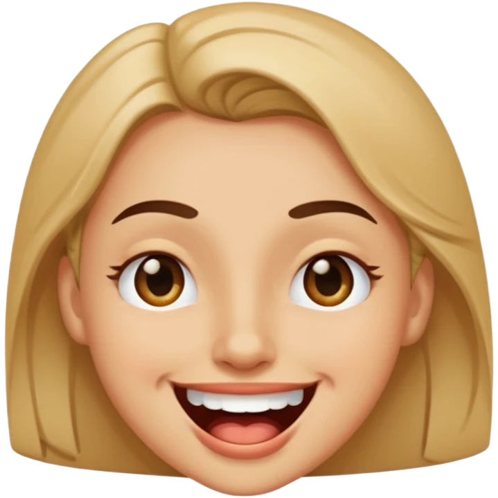 a face winking with a big open side smile emoji