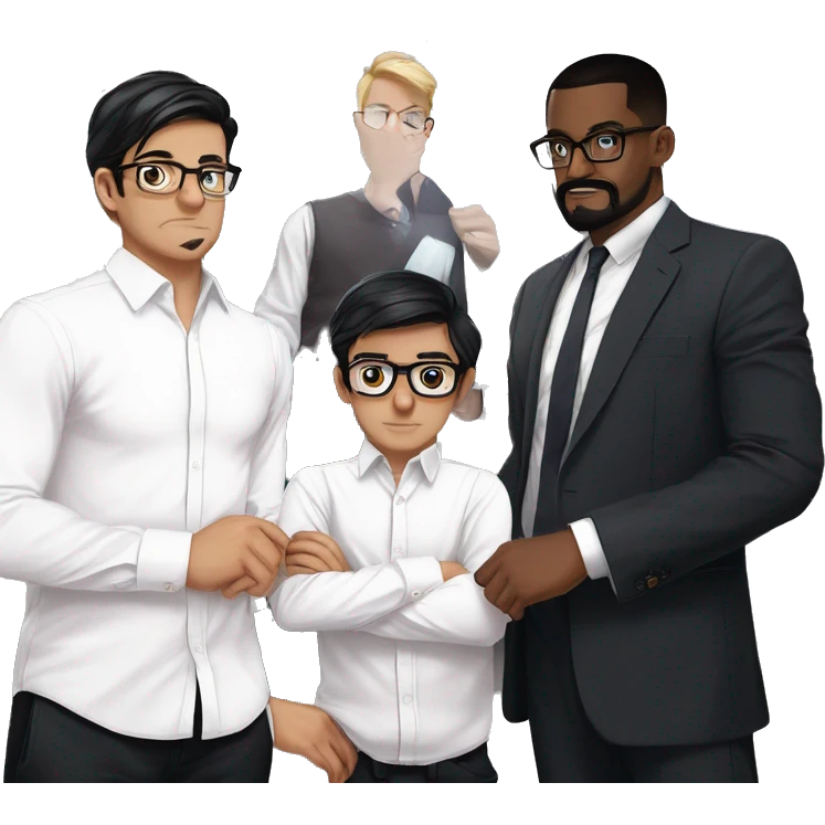 three boys in formal attire emoji