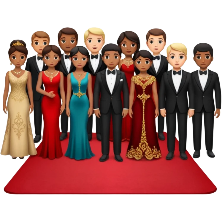 red carpet and crowd emoji