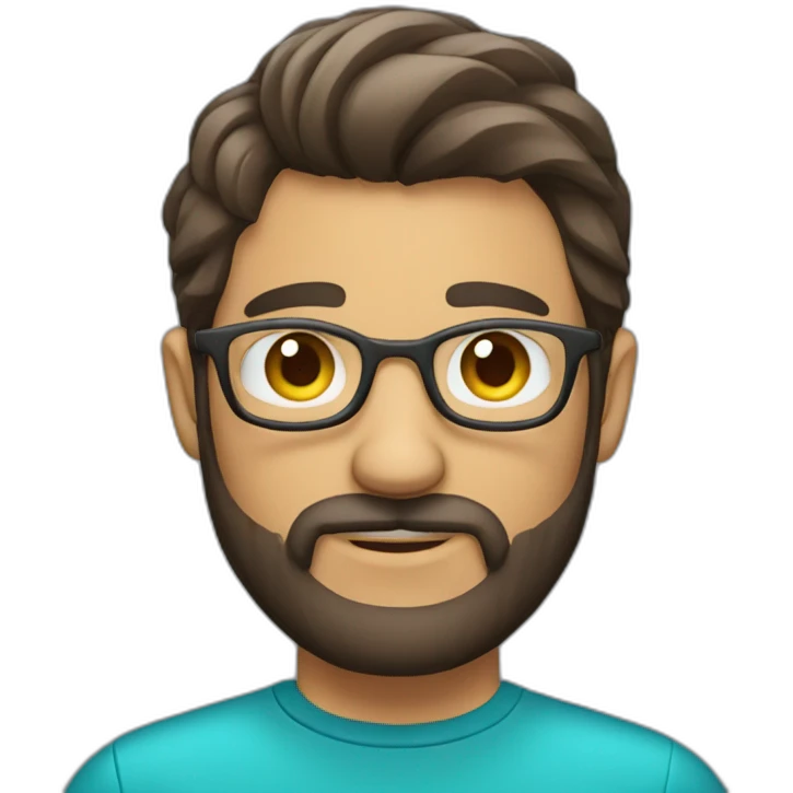programador chico con barba emoji