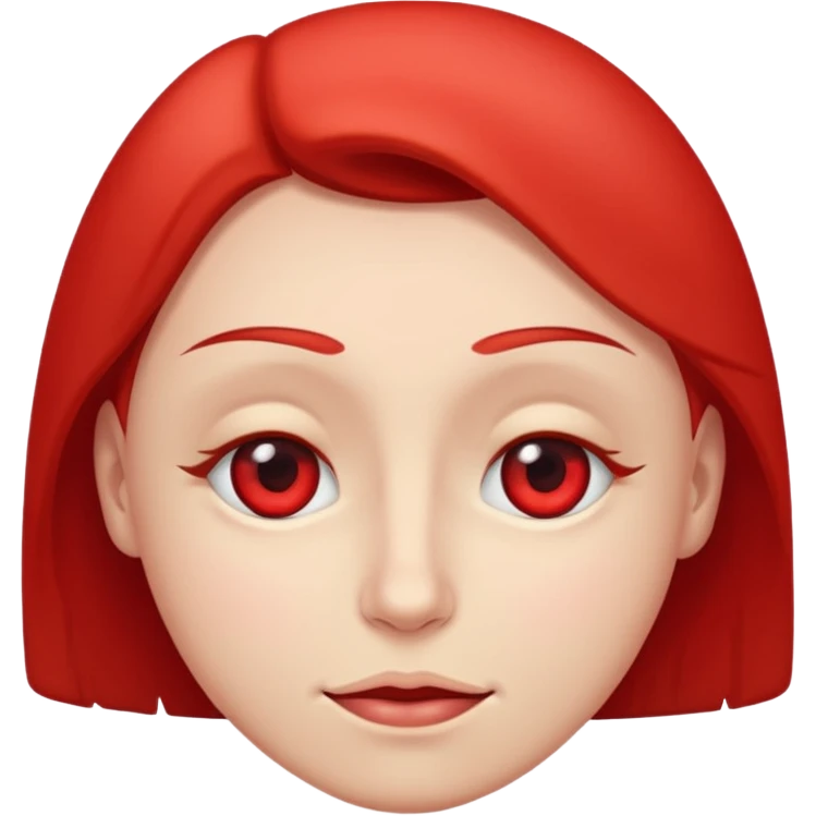 Drowsy red eyes with a smirk emoji