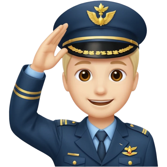 Smiling saluting emoji
