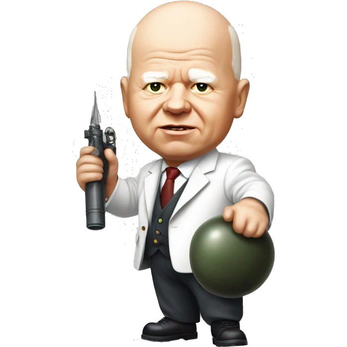 Khrushchev holding a bomb emoji
