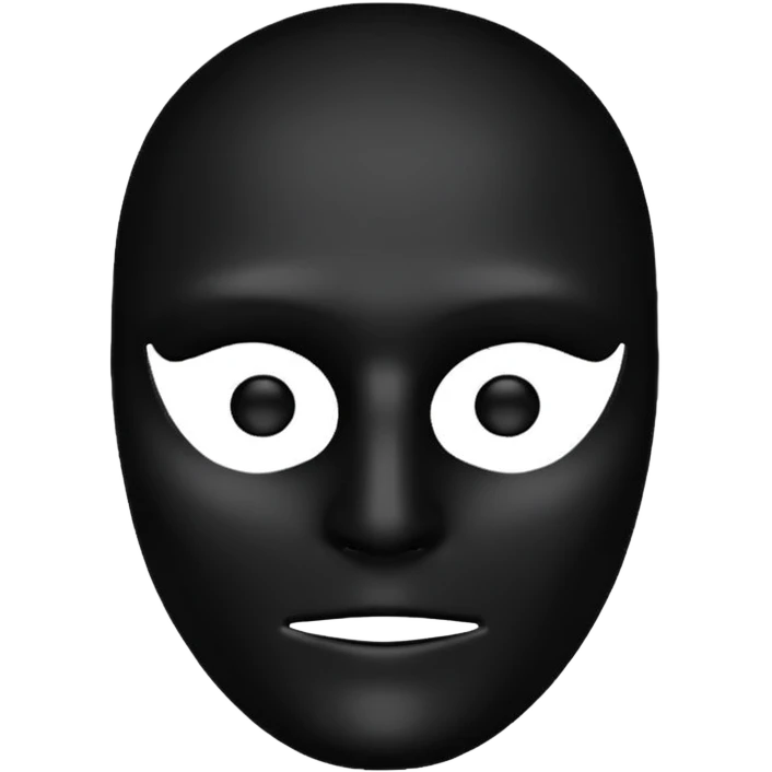 Black mask emoji