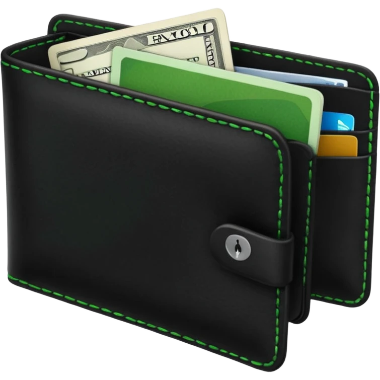 portefeuille avec billet et carte bancaire emoji
