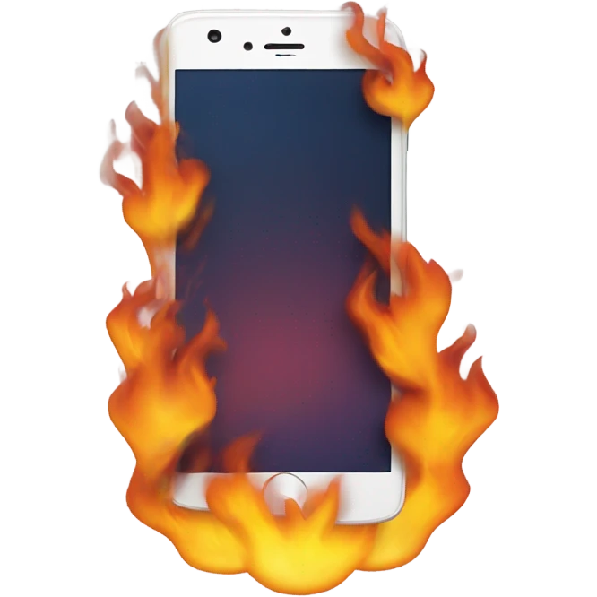 burning phone emoji
