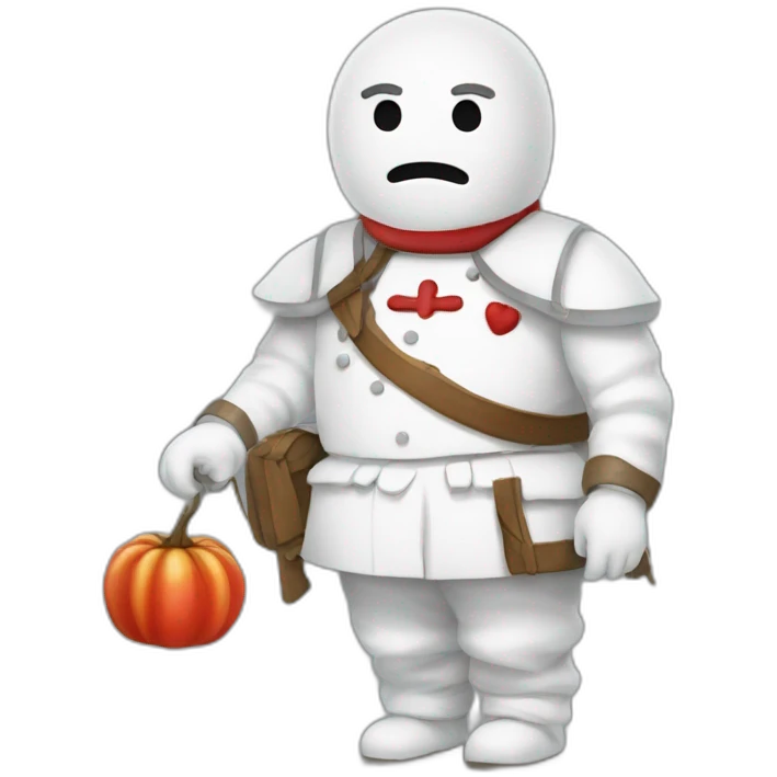 Bonhomme qui se mort les lèvres emoji
