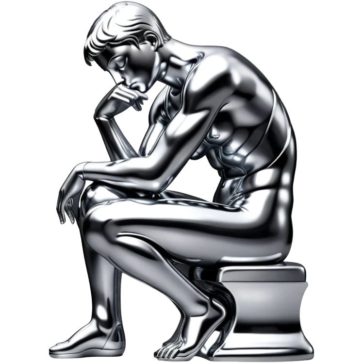 sorayama The Thinker sculpture emoji