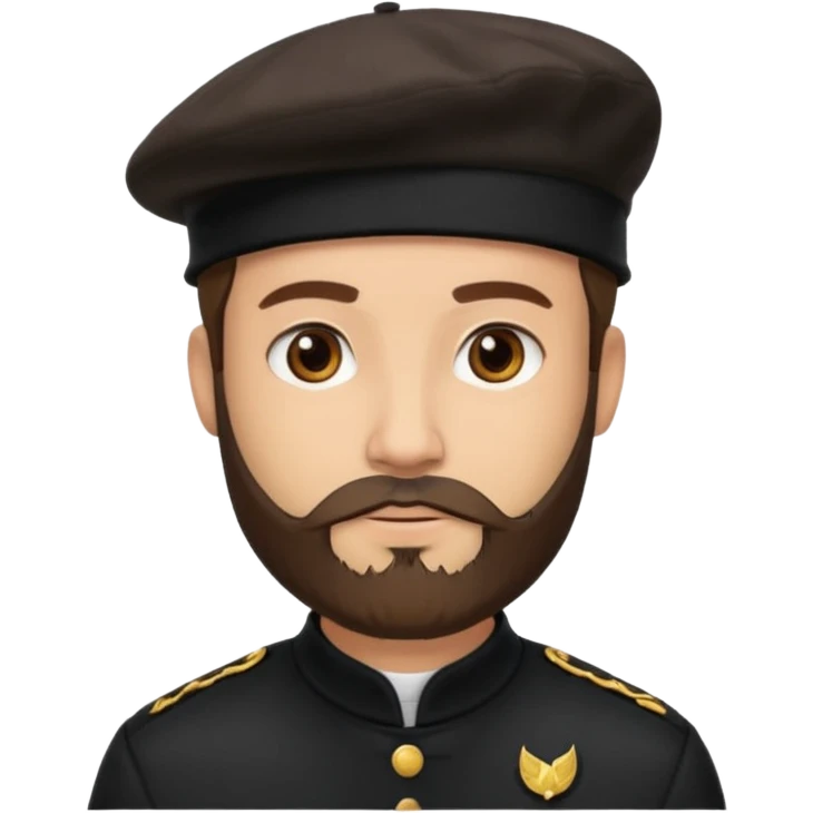 Man with Dark Beret – Brown beard, black beanie.






 emoji