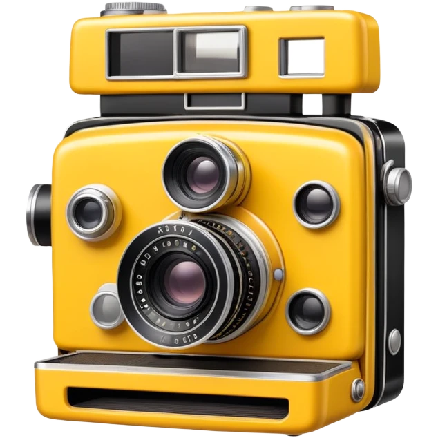 Vintage Kodak camera with yellow casing emoji