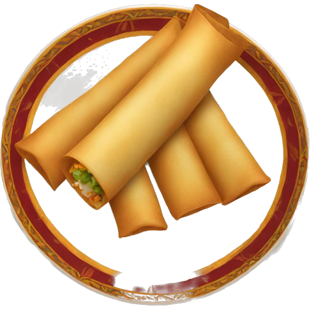 plate of lumpia emoji