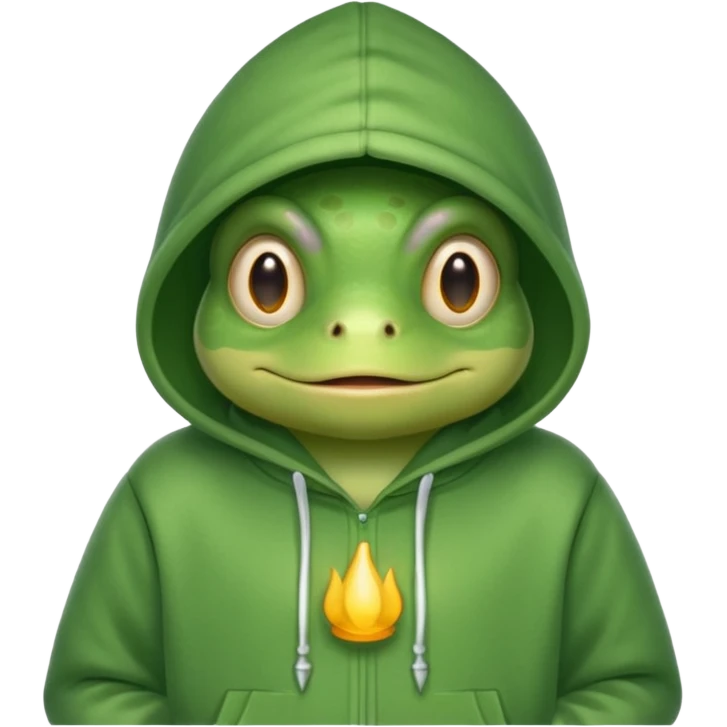 Frog in a hoodie  emoji
