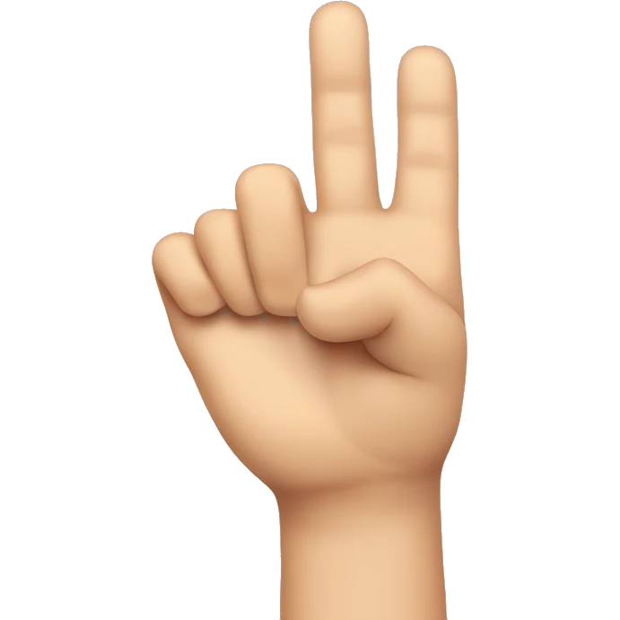 Hand with the Thumb Index and middle Finger up emoji