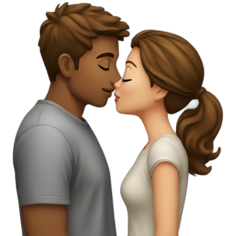 Boyfriend girlfriend kissing emoji