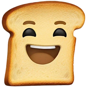 A piece of toast dancing emoji