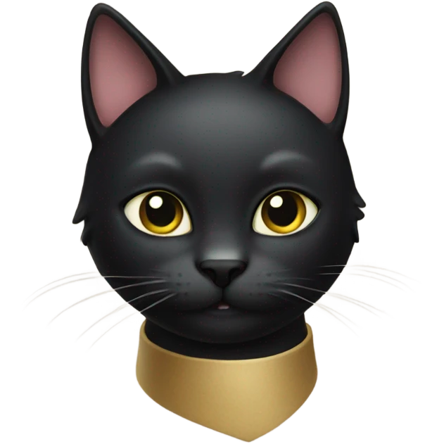 Black cat celebrating  emoji