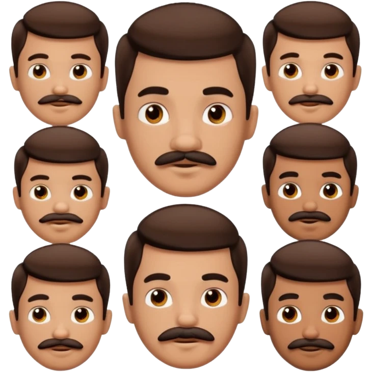 mustache Young boy,Big mustache, different faces.


negative: Dont use same face. emoji
