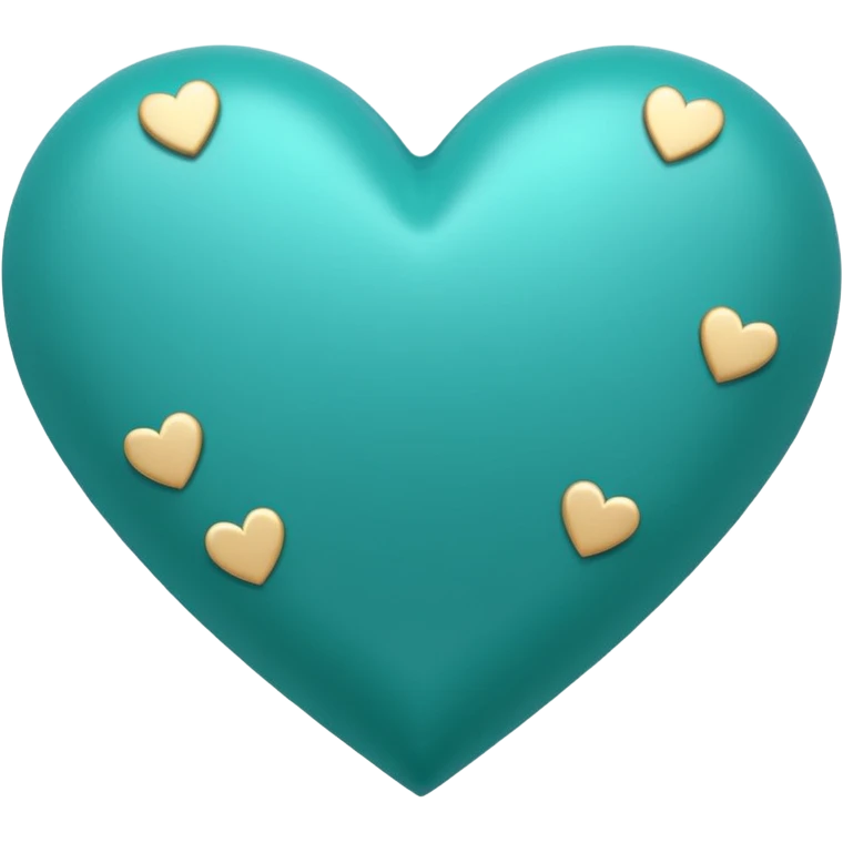Teal heart with little hearts and Alana wording emoji