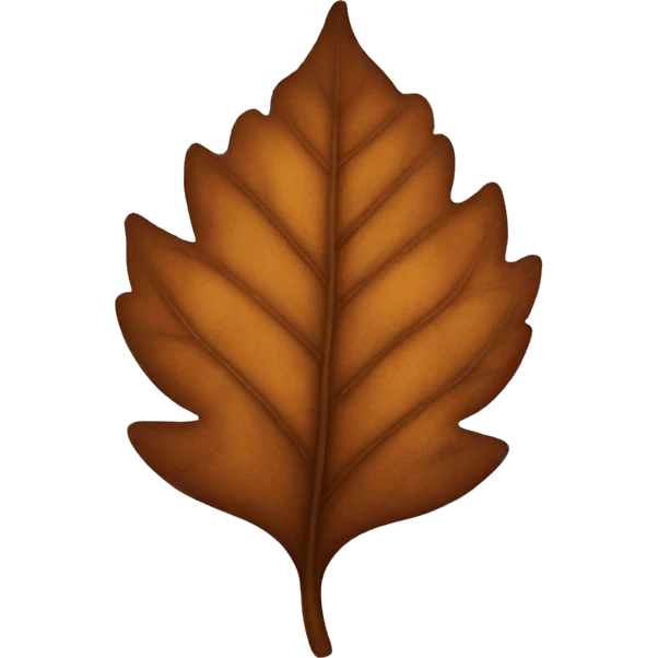 Brown leaf emoji