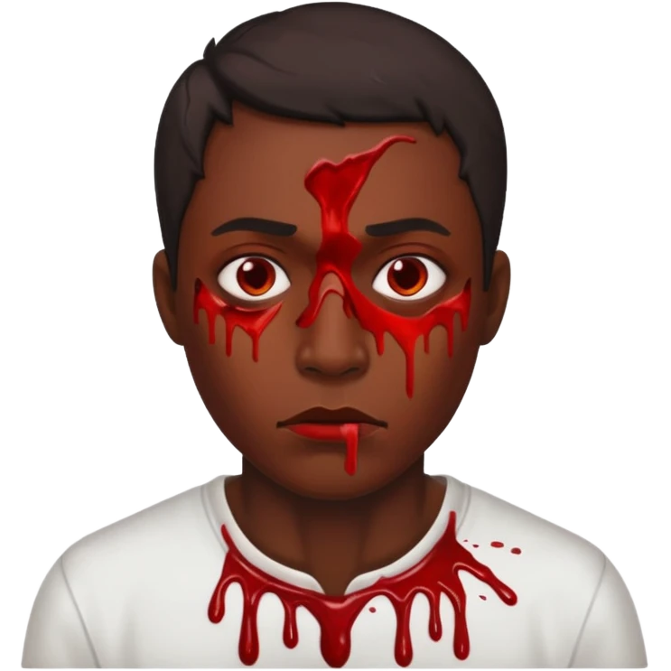 man covered in blood emoji