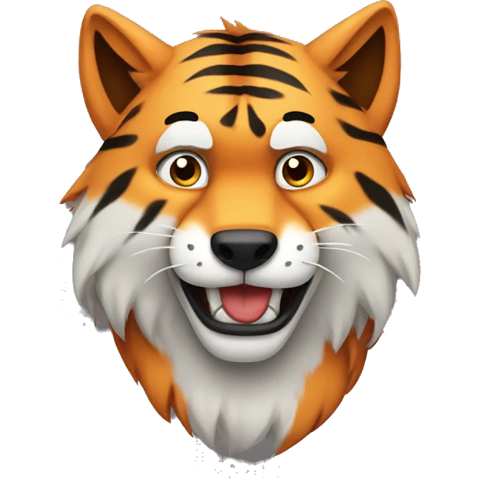 half tiger and half wolf emoji