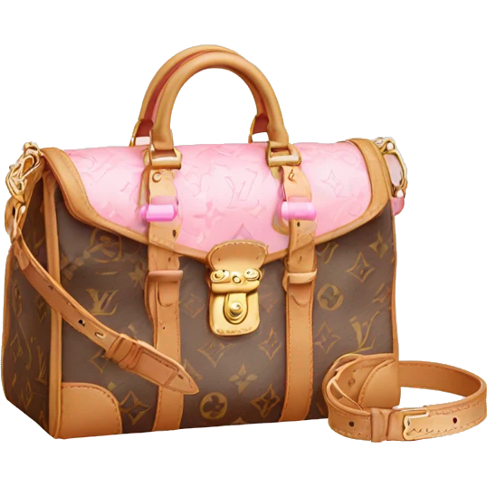 louis vuitton bag with light pink shoulder strap  emoji