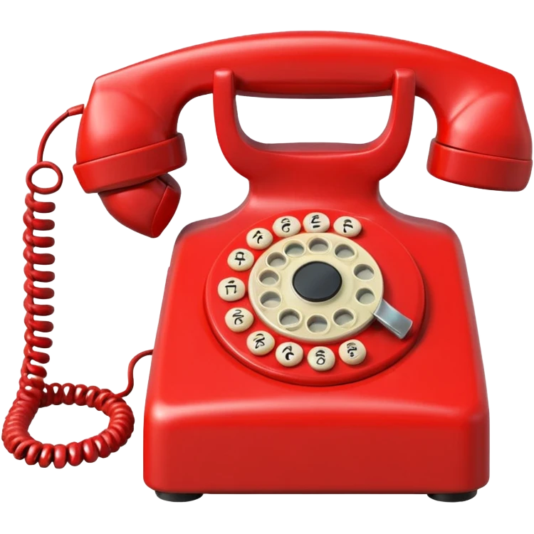telephone red emoji