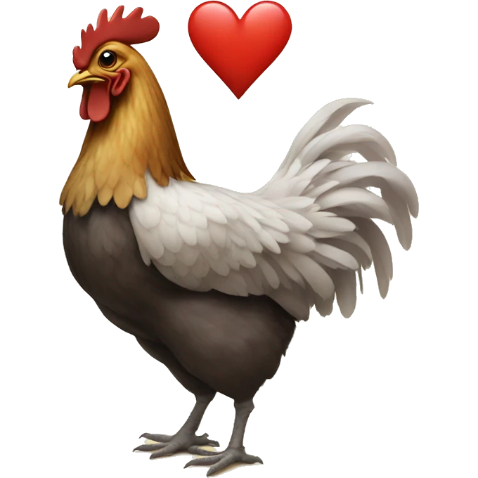 Chicken with a heart emoji