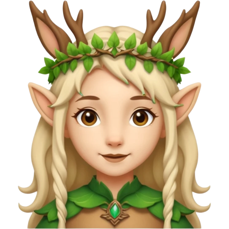 Cute Druid human like fawn with elf ears emoji
