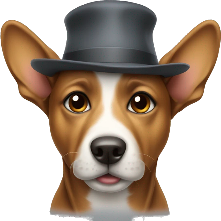 Dog wearing a hat emoji