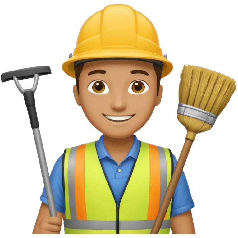 Street Cleaner - broom & vest





 emoji