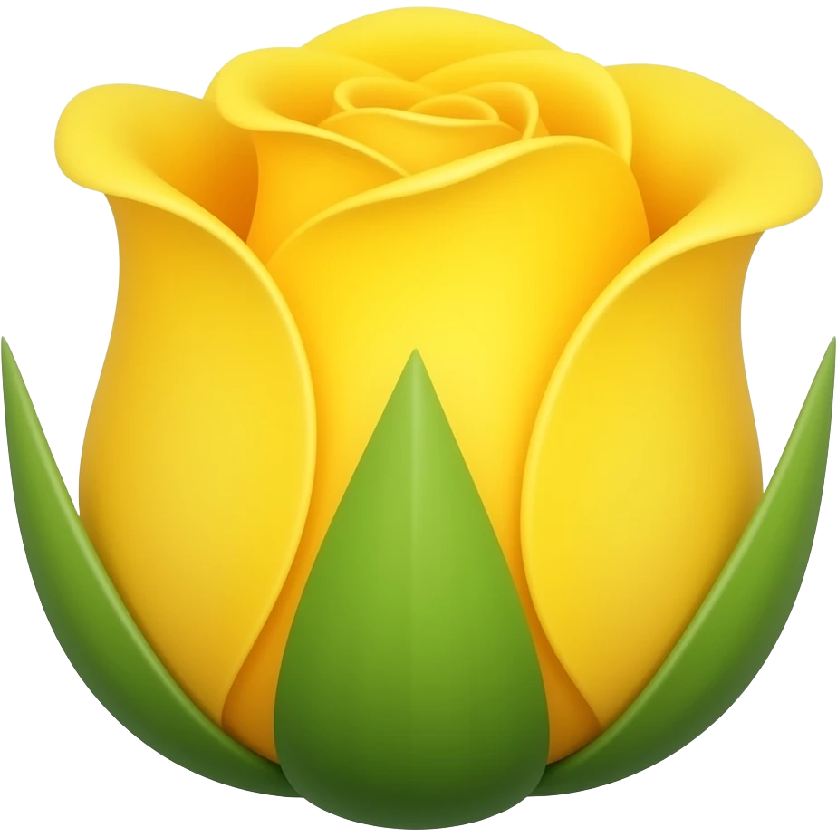 Yellow rose not bloomed emoji
