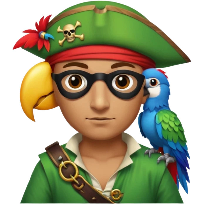 pirate and parrot emoji