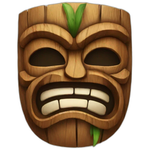 tiki mask emoji