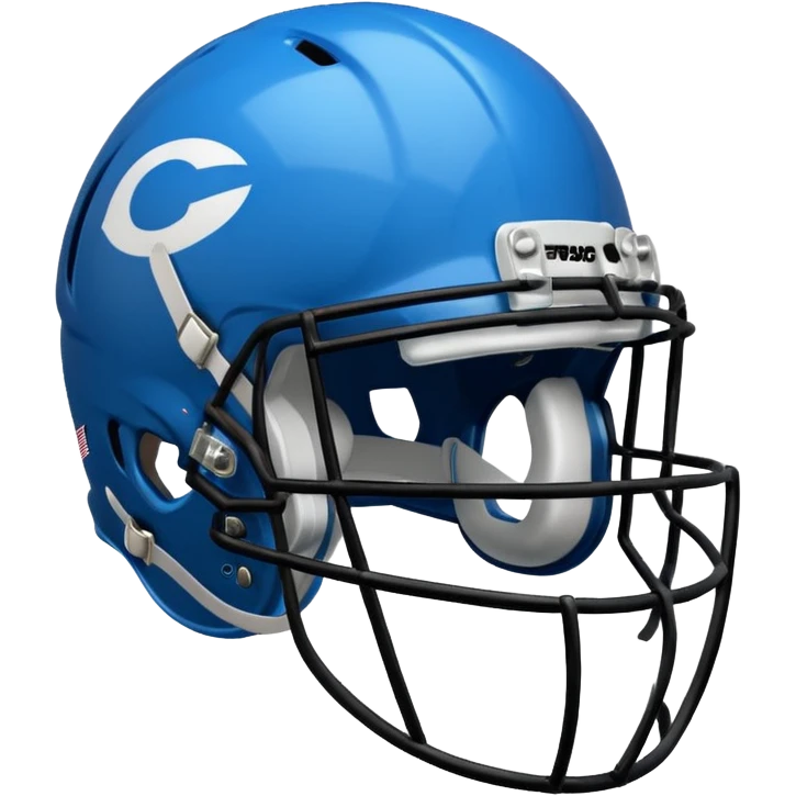 College football player helmet in  blue color  emoji