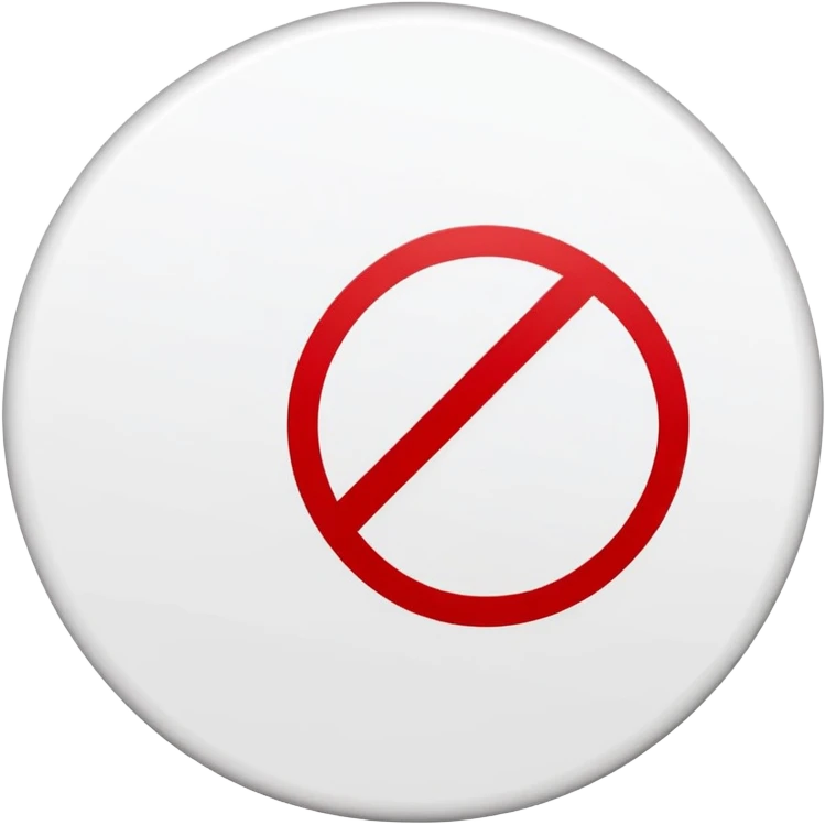 prohibition symbol with red circle and diagonal line emoji