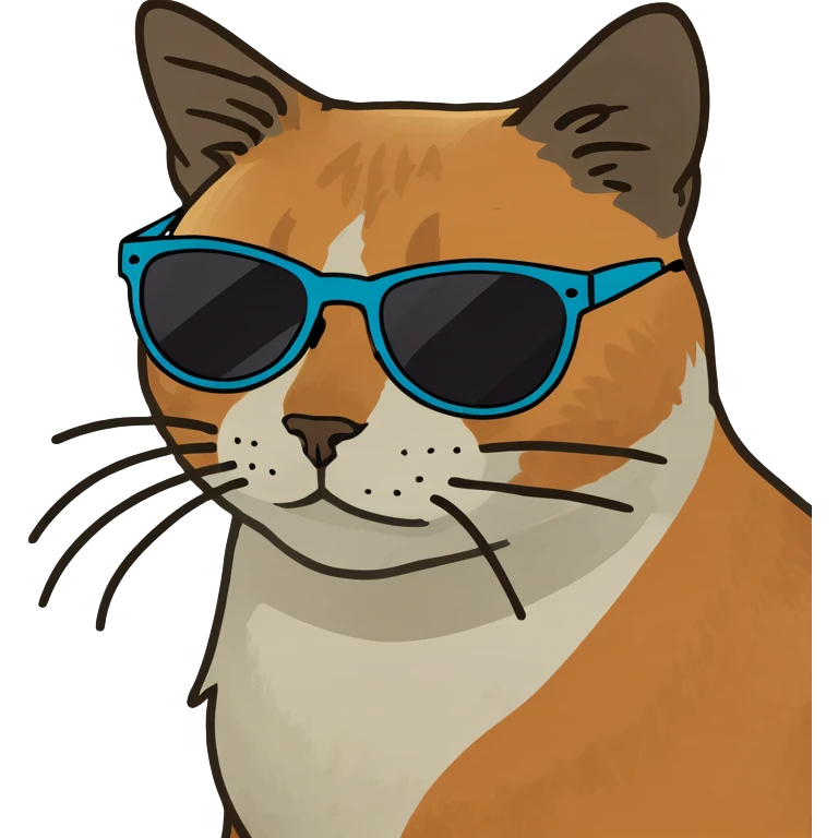 Cat with sunglasses emoji