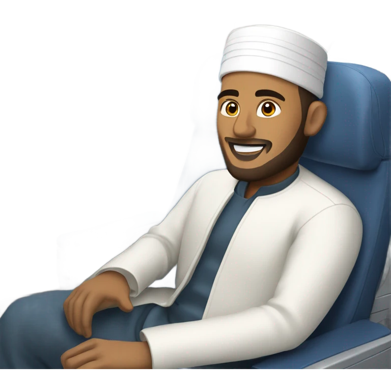 Muslim man on a plane  emoji
