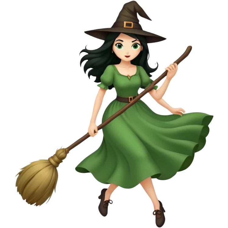 Witch flying on broom emoji