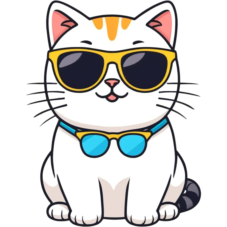 Cat with sunglasses emoji