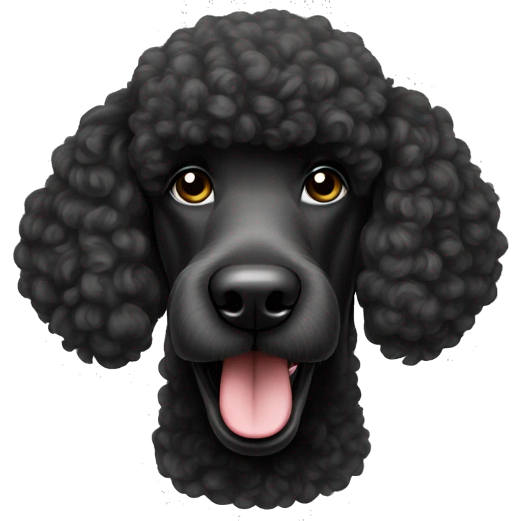 Black standard poodle emoji
