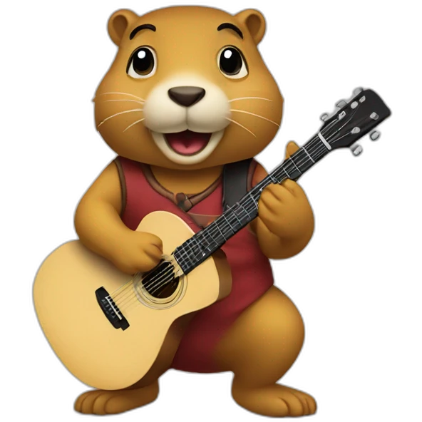go gopher playing guitar emoji