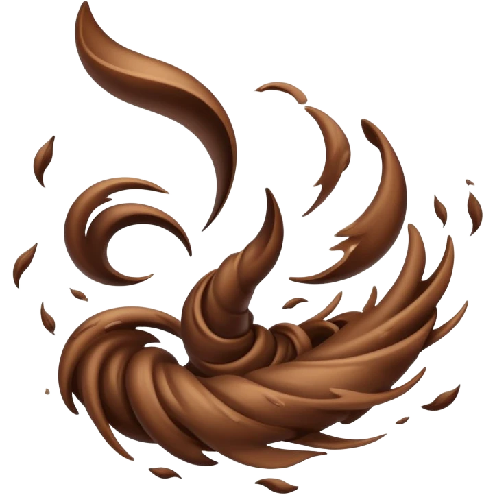 Tornado storm of flying poop emoji