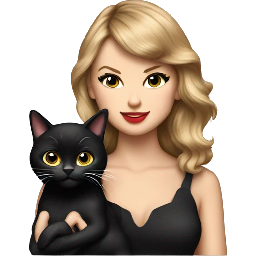 Taylor swift with a pussycat emoji