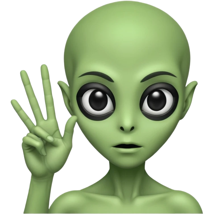 Un aliene qui fait le signe jul emoji
