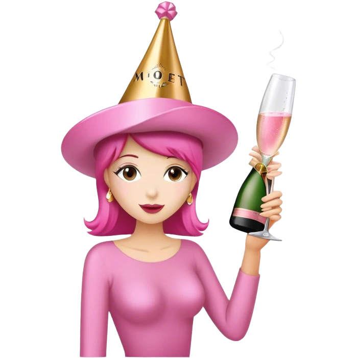 Pink champagne  moet  emoji