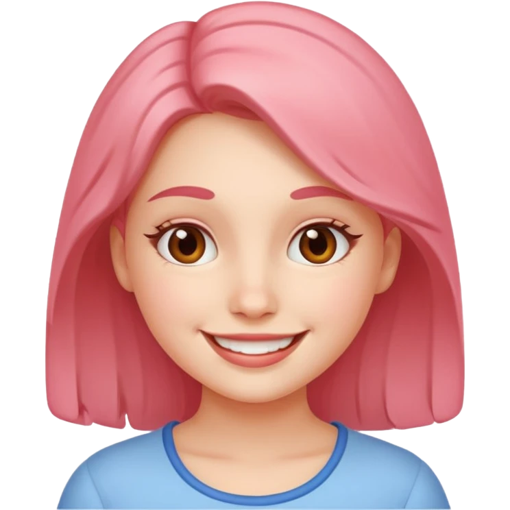 Smiling radiant girl emoji